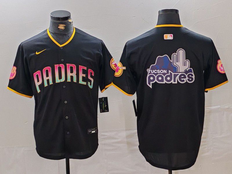 Men San Diego Padres Blank Black Jointly 2024 Nike MLB Jersey style 4->san diego padres->MLB Jersey